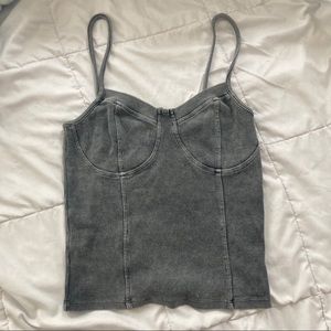 Grey Tank Top ribbed